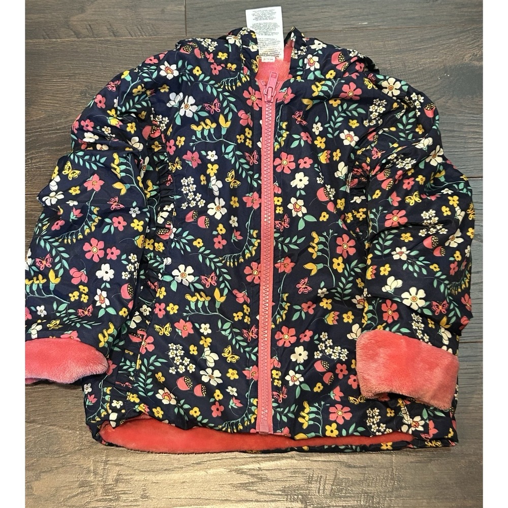 Park Bench Kids Jacket Girls 24‎ Months Pink Flowers Soft